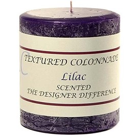 SNS Textured 3x3 Lilac Pillar Candle for Wedding/Dinner, Holiday Event, Home Decoration, 30 to 40 Hours, 3 in. diameterx3.25 in. Tall, 1 Piece