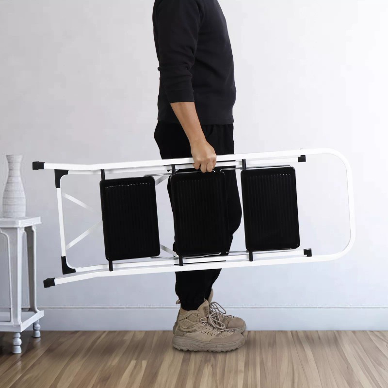 Segawe 3 Step Ladder Lightweight Folding Step Stool with Wide