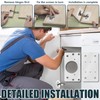 Cabinet Hinge Repair Plate, 8 Pcs Stainless Steel Hinge Repair