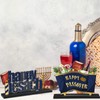 Qunclay 3 Pcs Happy Passover Wooden Centerpiece Sign Chag Sameach