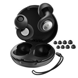 Ohrstöpsel zum Schlafen, 45dB Geräuschunterdrückung, IPX8 Wasserdichter, Weiche und Wiederverwendbare Silikon-Ohrstöpsel mit 3 Paar Ohrenkappe und Tragetasche, Schlafen, Konzert, Arbeiten, Studieren