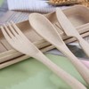 Juego de Utensilios de Viaje, Cubiertos de Paja de Trigo,