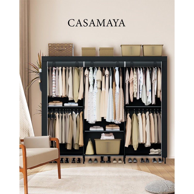 CASAMAYA Portable Closet, 81.5 Inch Extra Large Capacity Wardrobe Closet