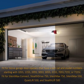 Upgraded 39354R.S 7 Ft High Garage Door Belt Compatible with Genie Garage Door Opener 7155, 3055, 3053, 2055, 7055, 1055, SilentMax 750, SilentMax 550,Replacement Genie Garage Door Opener Belts