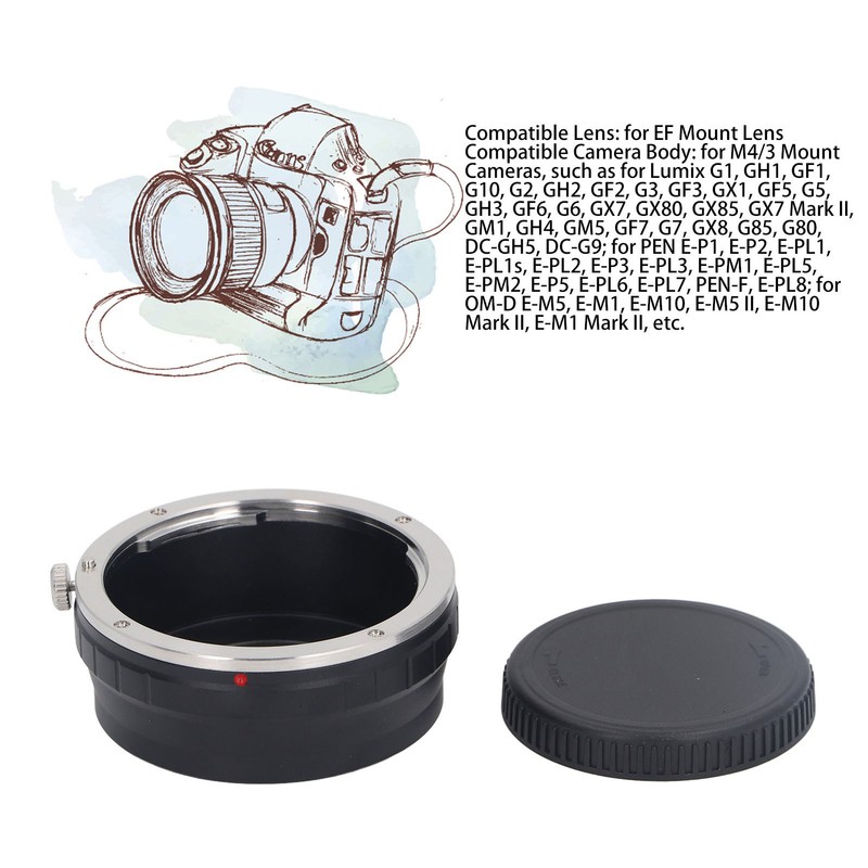 Lens Mount Adapter for EF Mount Lens to for M4/3