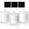 Ronasip 3pcs Farmhouse Apothecary Jars with Lids - 16 Oz