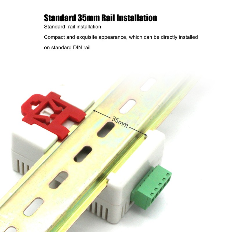 Temperature Humidity Sensor Module RS485 Communication 35mm Rail Installation Temp