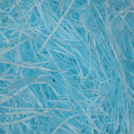 JIWINNER 8 oz (1/2 LB) Cut Paper Shred Filler for Gift Baskets, Easter Basket Grass, Light Blue Paper Filler for Gift Wrapping, Crafting Activities, Weddings, Boxes Filler, Basket Filler, Anniversaries