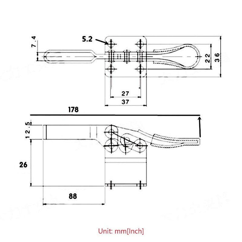IMAGINE 4Pcs Hand Tool Toggle Clamp 201B 198lbs Antislip Red