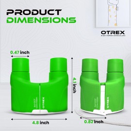 𝟐𝟎𝟐𝟒 𝐊𝐈𝐃'𝐒 𝐂𝐇𝐎𝐈𝐂𝐄 8x21 Binoculars for Kids - Compact Kids Binoculars for Boys & Girls - Ideal Toddler Binoculars Kids Camping Gear - Toy Binoculars Bird Watching for Kids (Green)
