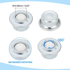 PATIKIL 5/8" Roller Ball Transfer Bearing, 6 Pcs Round Ball Unit Nylon, Carbon Steel Casters for Conveyor Roller Stand Transmission Furniture
