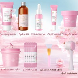 Sakura Face Care Set, Face Care Gifts for Women, Beauty Gift Sets Rituals Gift Set Women, Cherry Blossom Skin Care Sets, Skin Care Sets with High Moisture Content, Made from Plant Extract