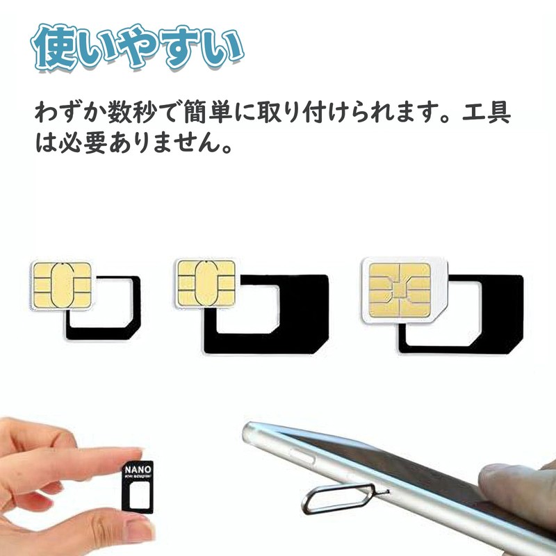 SIM Card Adapter, SIM Pin (Set of 4), DELUXEFOX Nano