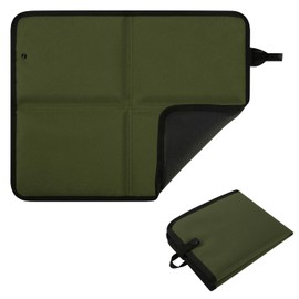 Portable Sitting Pad, 17.9'' x 14'' Oversized Camping Seat Cushion, Premium Leather Waterproof Bottom, Lightweight Folding Seat Pad for Backpacking, Hiking, Picnics
