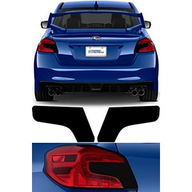 Tail Light Tint Kit compatible with 2015-2020 Subaru WRX / STI | Gloss Black Smoke Vinyl Tinted Taillight Overlay Kit