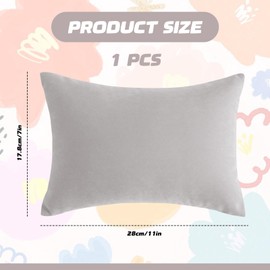 Enjoyaa Small Pillow,11'' x 7'' Mini Travel Pillows Removable Tiny Nap Pillow for Neck,Wrist,Knee,Pets,Kids,Adults-Machine Washable (grey)