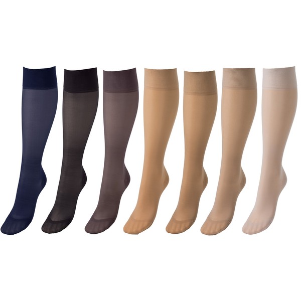 COMPRESSANA Calypso 70 Denier Fine Knit Support Stockings - Soft, Airy and Transparent (Appearance 20 Denier) - Medium Support with Approx. 12-14 mmHg Compression (Support Class 2) - Knee Socks with