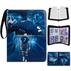 Egmelos 50 Pages Trading Card Album Football Scrapbook for Football Cards, 400 Trainer Trading Card Albums, Card Holder for Football Basketball