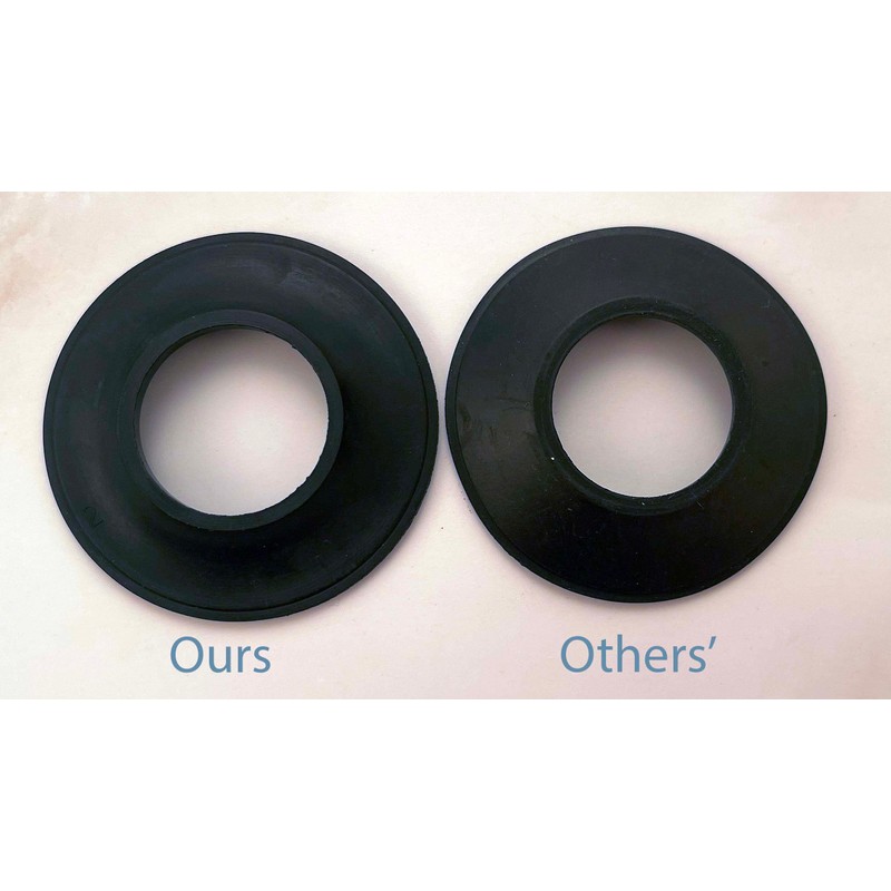 Bathtub Drain Stopper Gasket for Tip-Toe Style Stopper, Black Rubber