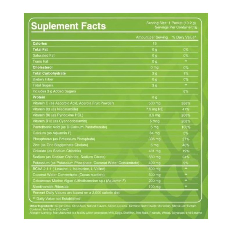 Hydra Powders NAD+ Nutrients Electrolyte Powder Packets, Anti Aging Daily