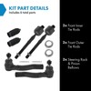 TRQ Front Driver & Passenger Side Inner & Outer Steering