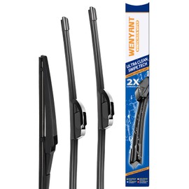 Wenyant 24"/18"/10" Windshield Wipers Compatible with Jeep Compass 2018-2021 Front and Rear Wiper Blades for My Car Original Equipment Automotive Replacement (Set of 3)