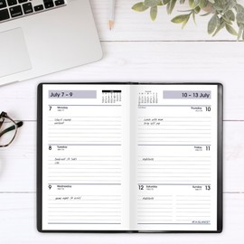 AT-A-GLANCE® DayMinder® Academic 2025-2026 Weekly Planner, Black, Pocket, 3 1/2" x 6"