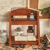 Desktop Organizer Retro Aesthetic Office Storage Rack Home Decor Wood