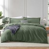 Hearth & Harbor Twin Duvet Cover Set Olive Green -