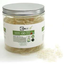 LEADLIFE Empty Capsules - 500 Count Empty Gelatin Capsules - Empty Pill Capsules - DIY Capsule Filling - Fillable Pill Capsules Empty Gel Caps (Clear)… (0)