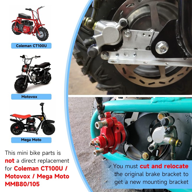 FVRITO Upgraded Mini Bike Hydraulic Disc Brake Kit for Baja