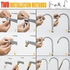 SBYMX 2PC Hose Tap Connector Mixer Hose Adaptor Water Pipe