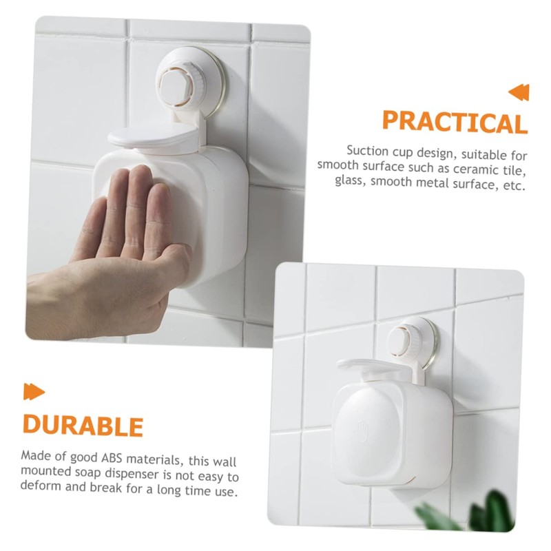 Alipis Wall Mounted Soap Dispenser Cup Easy Install Shampoo Wash
