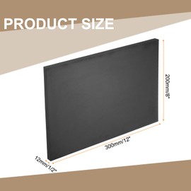 MECCANIXITY HDPE Plastic Sheet 1/2" Thick, 8" x 12" High Density Polyethylene Plastic Blocks, HDPE Cutting Board for DIY, Home Floor Improvement, Black