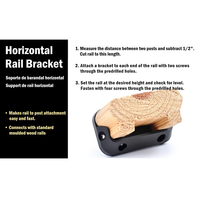 Myard PNP7785 Deck Horizontal Railing Connectors Brackets with Screws for