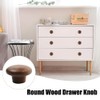 6 Pcs Round Wood Drawer Knobs: 1.5/0.8" Walnut Pulls, Suitable