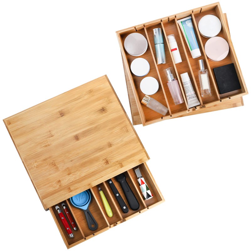Peohud Bamboo Coffee Pod Drawer, Espresso Coffee Capsule Holder with