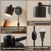 LIGHTESS Plug in Wall Sconces Set of 2 with Switch,