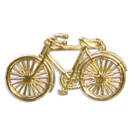 Kunze A060792011 Bicycle 5 x 3 cm Pack of 6 Embossed Paper Gold
