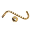 304 Stainless Steel S Shaped Shower Arm Gold Shower Head