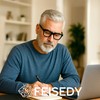FEISEDY 5 Pack Retro Square Reading Glasses for Woman Men