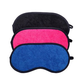 Sleep Mask Set Pack of 3, Microfiber Terry Cloth Lightweight Comfortable, Soft, Adjustable Eye Masks for Sleeping, Shift Work, Naps, Travel Night Blindfold Eyeshade for Men Women, Black/Blue/Pink