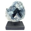 HQRP-Crystal Black Three Prong Wood Display Stand Pedestal for Large
