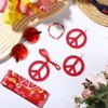 Batiyeer 6 Pcs Hippie Accessories for Women, Boho Peace Sign