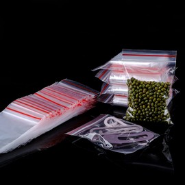 Small Grip Seal Bags 300Pcs 5x7cm/1.97x2.76in Tiny Sealable Plastic Pouch Little Clear Ziplock beads Bag Reusable Transparent Polythene Pouches for Storage Beads Jewellery Food