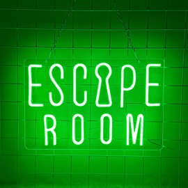 RuCvixkt Escape Room Neon Sign for Wall Decor-Escape Game LED Neon Light Sign for Businesses Entertainment Game Room Bedroom Man Cave Party Bar Decorations, Gift for Christmas Birthday