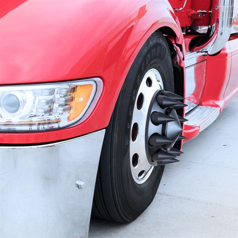 60 Pack Wheel Lugnut Black Plastic 33mm Thread On Spike