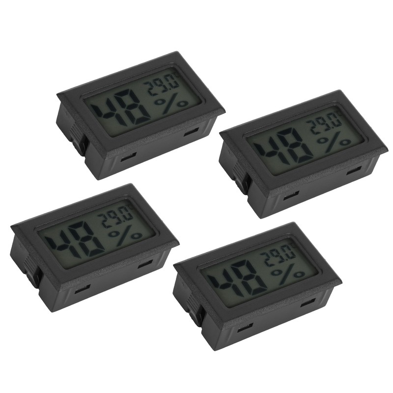 4PCS Mini Embedded Digital Temperature Humidity Meters Gauge Indoor Thermometer