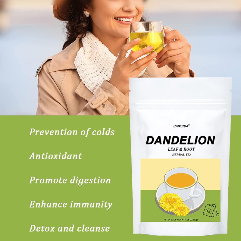 LYCKLIGA - Dandelion Root Tea, Dandelion Leaf and Root Tea