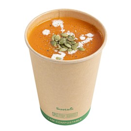 Restaurantware Paper Soup Containers 25 Pack Of 32 oz Disposable Kraft To Go Hot Soup Serving Bowls Sustainable Leakproof Stackable Food Storage Cups For Ice Creams, Noodles, Pasta And Desserts